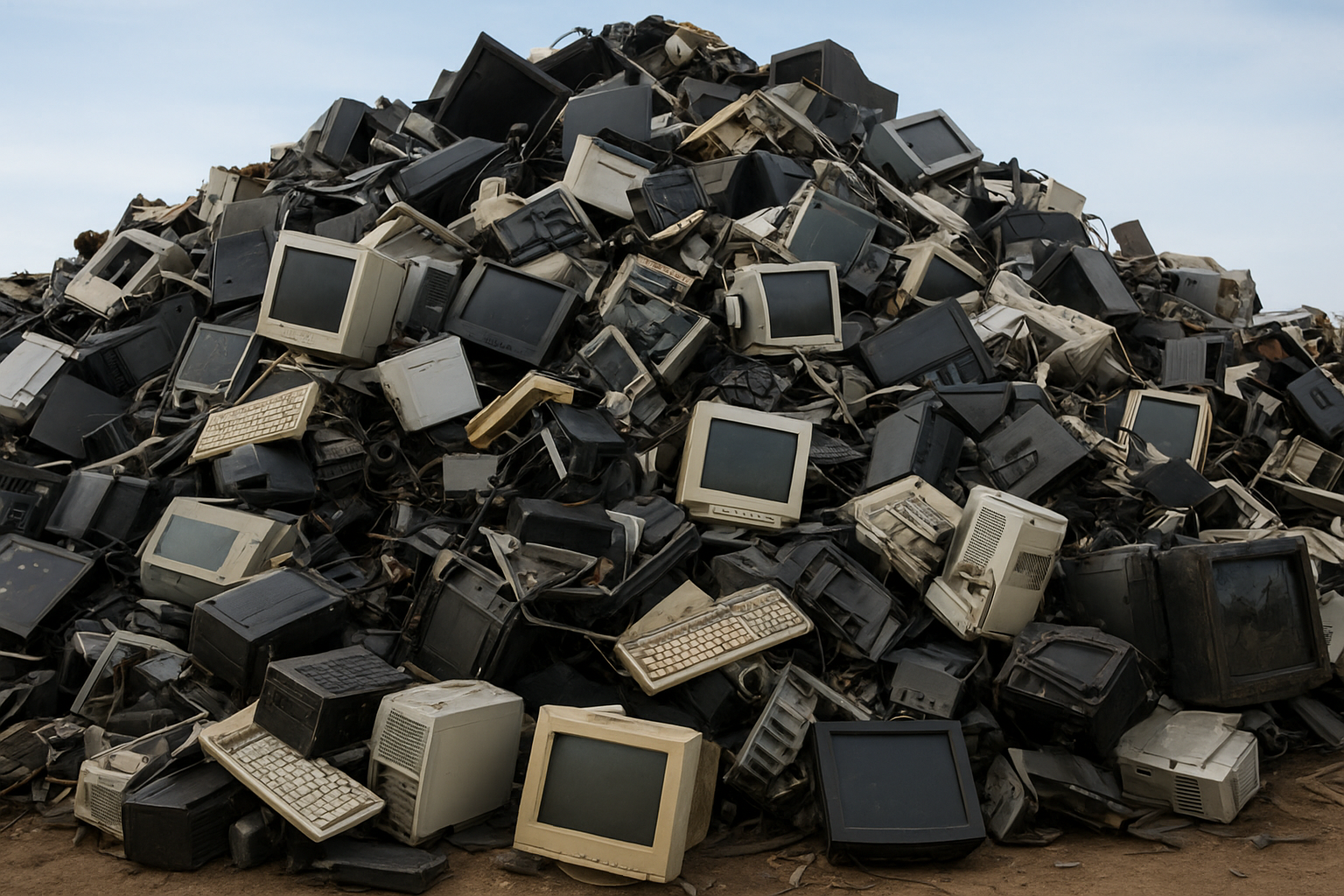 Pile of electronic waste